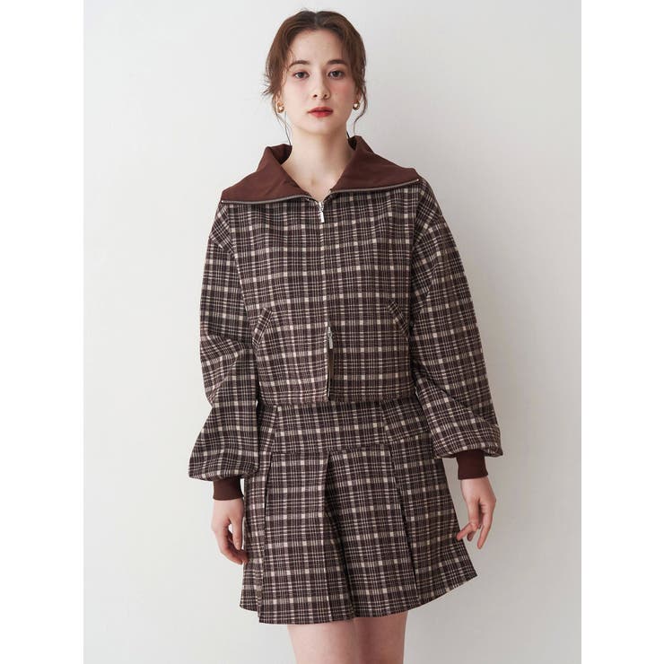 チェックニットソーブルゾン | CALNAMUR | 詳細画像12 