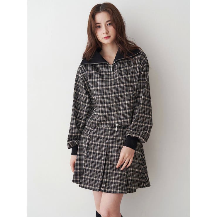 チェックニットソーブルゾン | CALNAMUR | 詳細画像14 