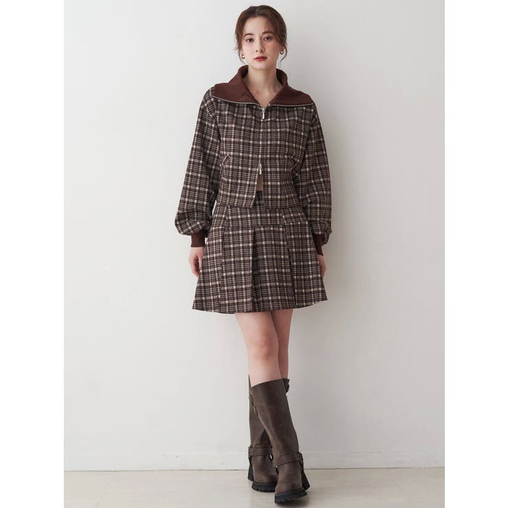 チェックニットソーブルゾン | CALNAMUR | 詳細画像22 