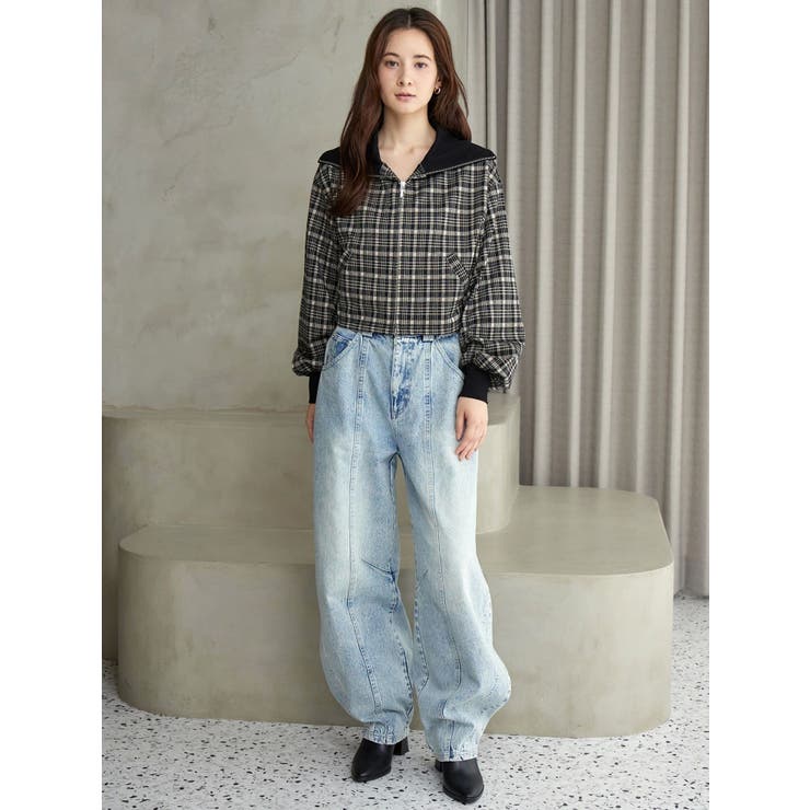 チェックニットソーブルゾン | CALNAMUR | 詳細画像32 