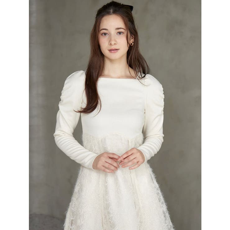 MaxMara ホワイトドレス Vネック キャップスリーブ MaxMara ホワイト