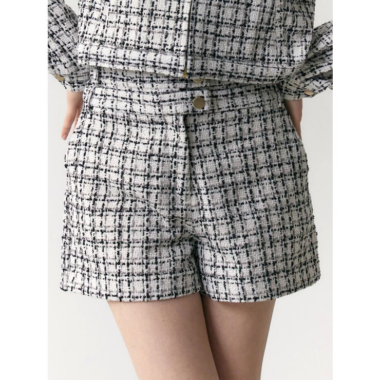 クラシカルツイードレイヤードライクミニマルショーツ | CALNAMUR | 詳細画像1 