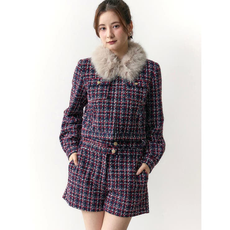 クラシカルツイードレイヤードライクミニマルショーツ | CALNAMUR | 詳細画像11 