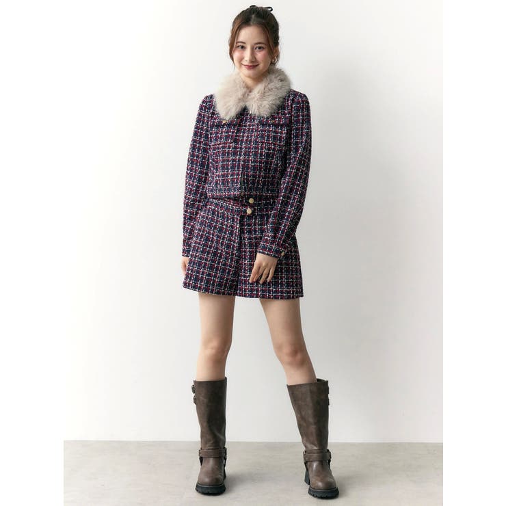 クラシカルツイードレイヤードライクミニマルショーツ | CALNAMUR | 詳細画像22 