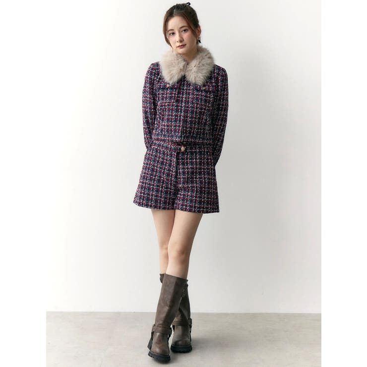 クラシカルツイードレイヤードライクミニマルショーツ | CALNAMUR | 詳細画像23 