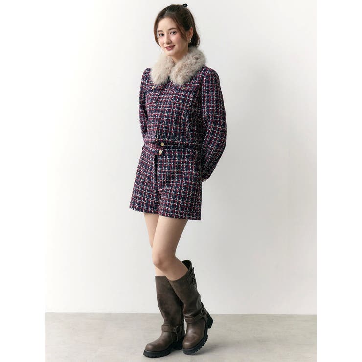 クラシカルツイードレイヤードライクミニマルショーツ | CALNAMUR | 詳細画像24 