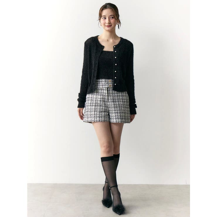 クラシカルツイードレイヤードライクミニマルショーツ | CALNAMUR | 詳細画像32 