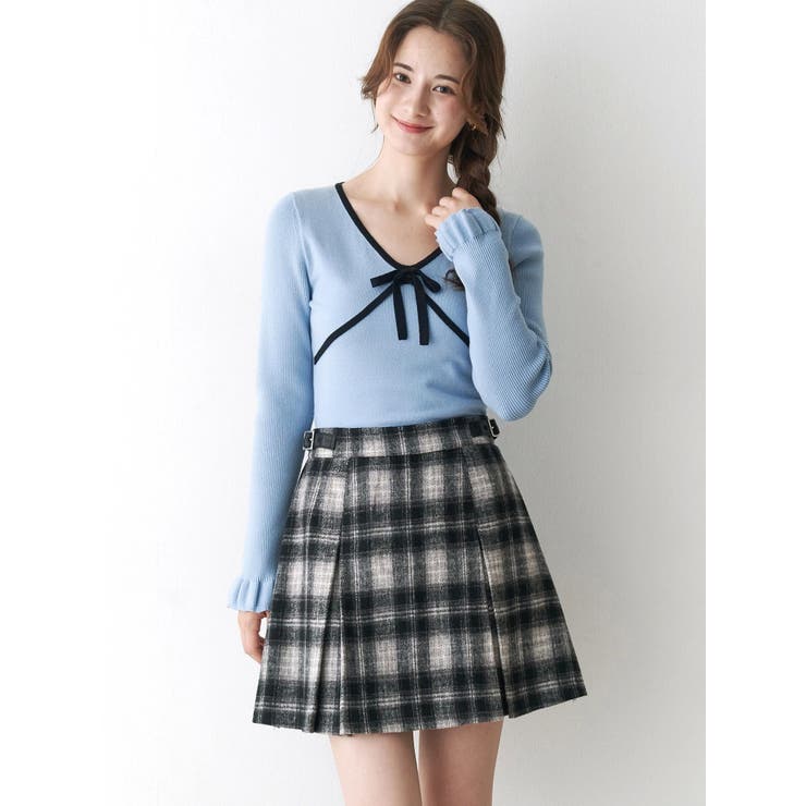 サイドデザインプリーツミニスカート | CALNAMUR | 詳細画像12 