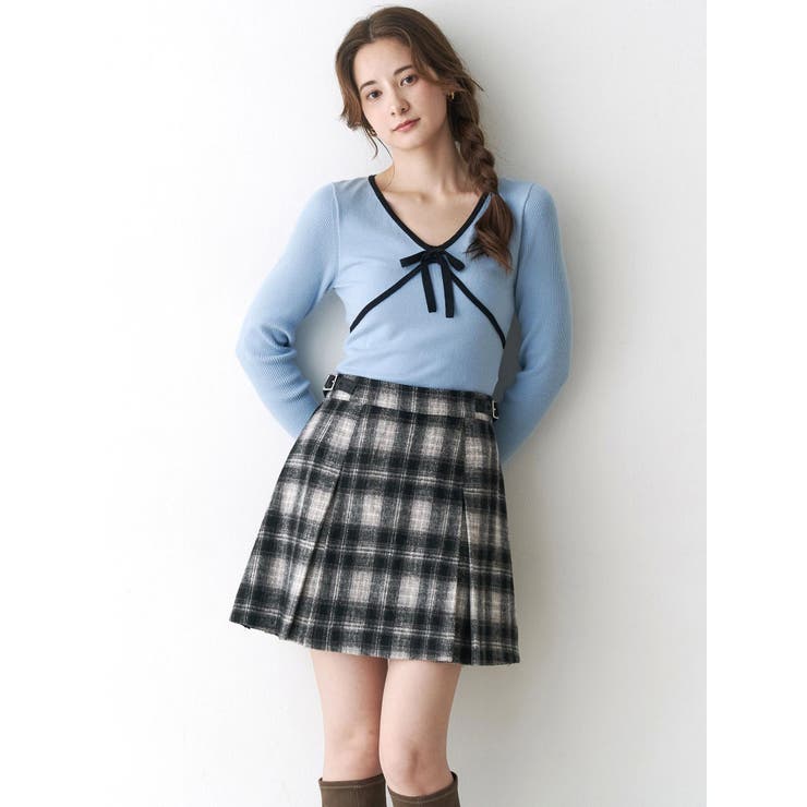 サイドデザインプリーツミニスカート | CALNAMUR | 詳細画像16 