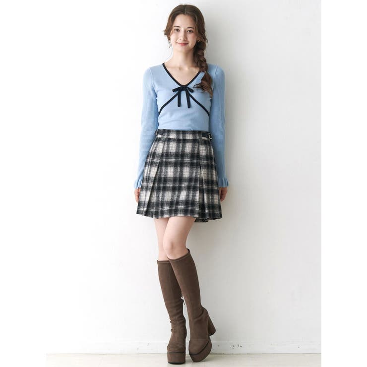 サイドデザインプリーツミニスカート | CALNAMUR | 詳細画像30 