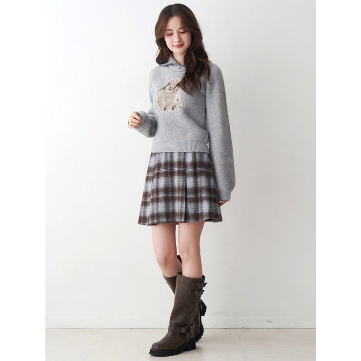 サイドデザインプリーツミニスカート | CALNAMUR | 詳細画像36 