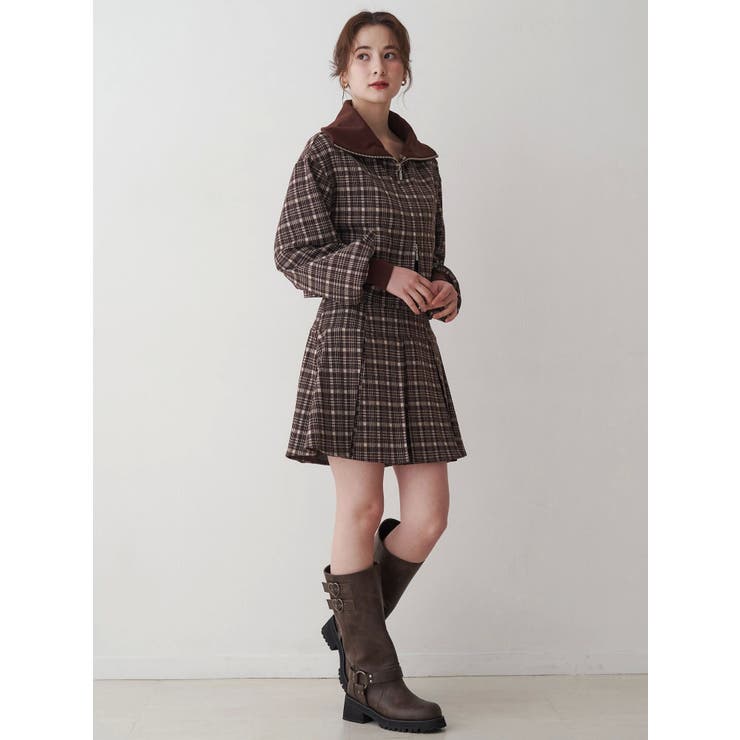 チェックニットソーミニスカート | CALNAMUR | 詳細画像11 