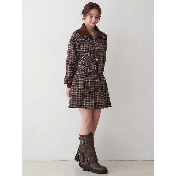 チェックニットソーミニスカート | CALNAMUR | 詳細画像13 