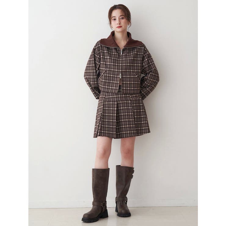 チェックニットソーミニスカート | CALNAMUR | 詳細画像14 