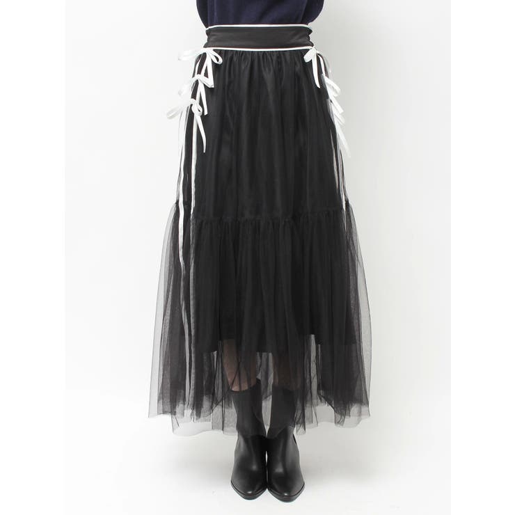 サイドライン&リボンチュールスカート | CALNAMUR | 詳細画像12 