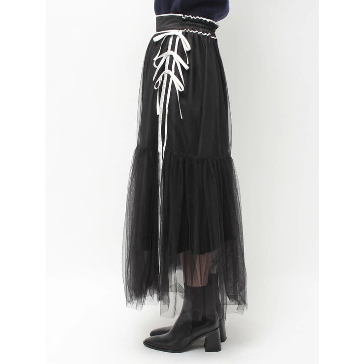 サイドライン&リボンチュールスカート | CALNAMUR | 詳細画像13 