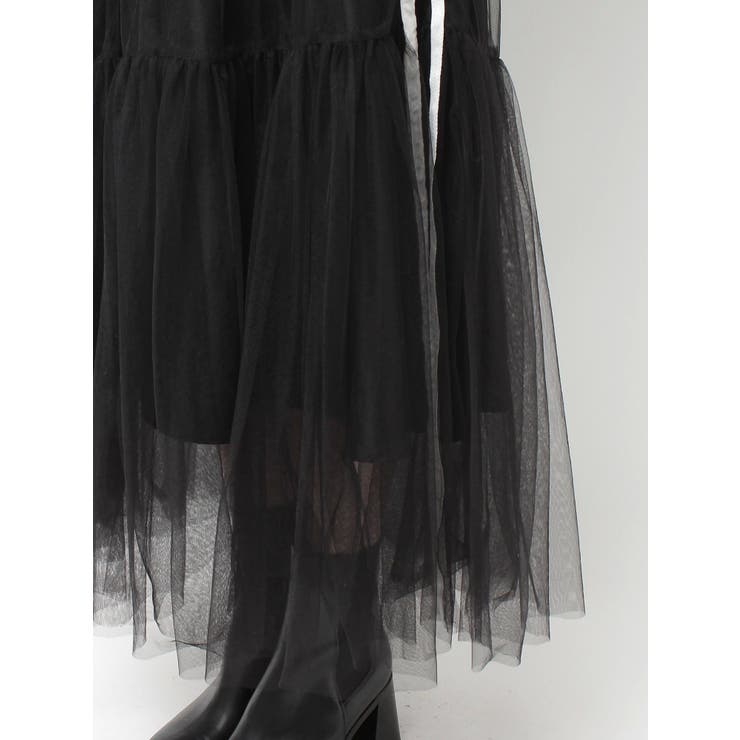 サイドライン&リボンチュールスカート | CALNAMUR | 詳細画像16 