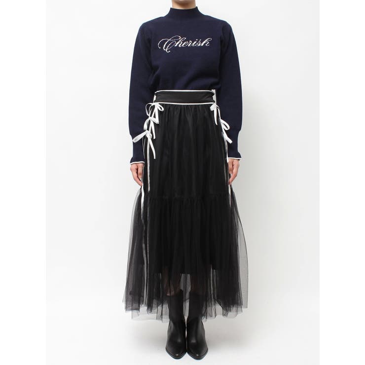 サイドライン&リボンチュールスカート | CALNAMUR | 詳細画像19 