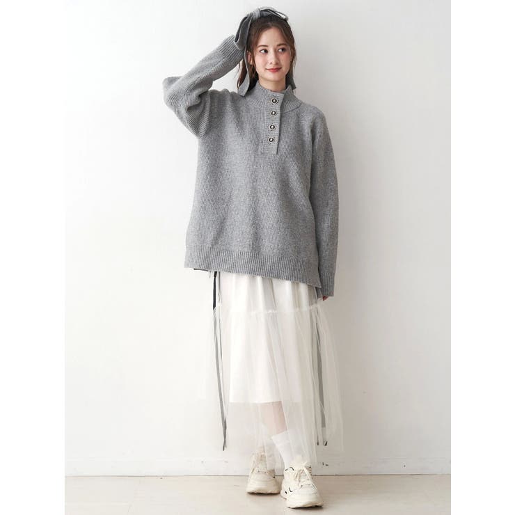 サイドライン&リボンチュールスカート | CALNAMUR | 詳細画像9 