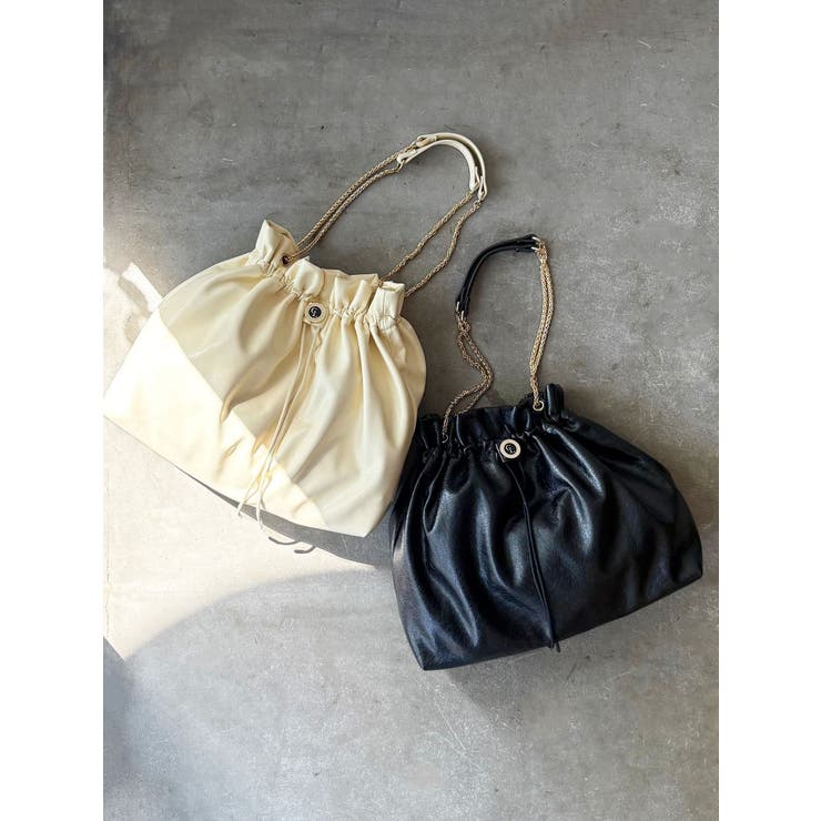 ショルダーチェーンドローストリングバッグ | CALNAMUR | 詳細画像5 