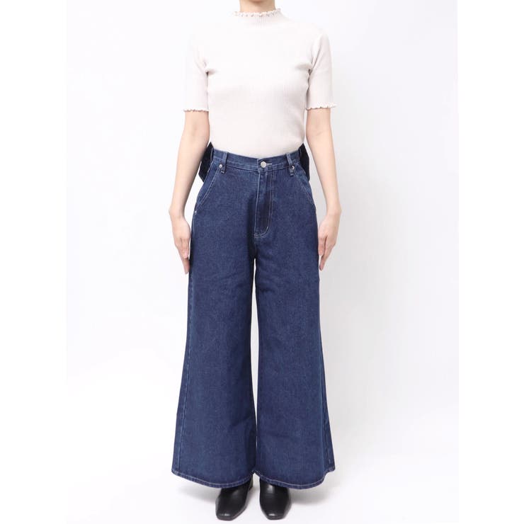 バックリボンデニムパンツ[品番：MKSW0067091]｜CALNAMUR