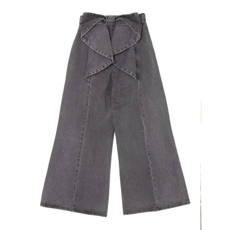 バックリボンデニムパンツ[品番：MKSW0067091]｜CALNAMUR