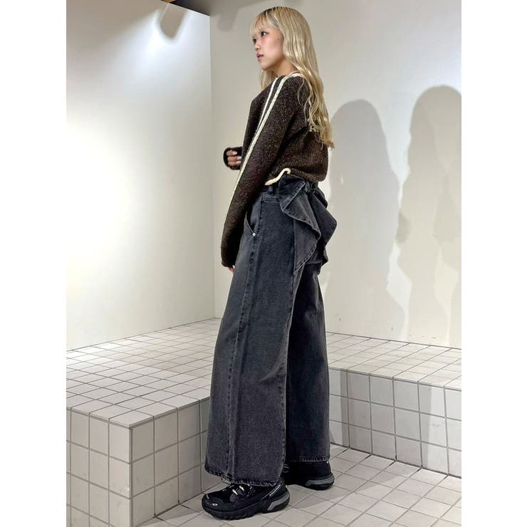 バックリボンデニムパンツ | CALNAMUR | 詳細画像9 