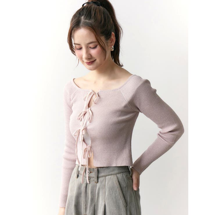 ２ＷＡＹリボンラメニット | CALNAMUR | 詳細画像19 