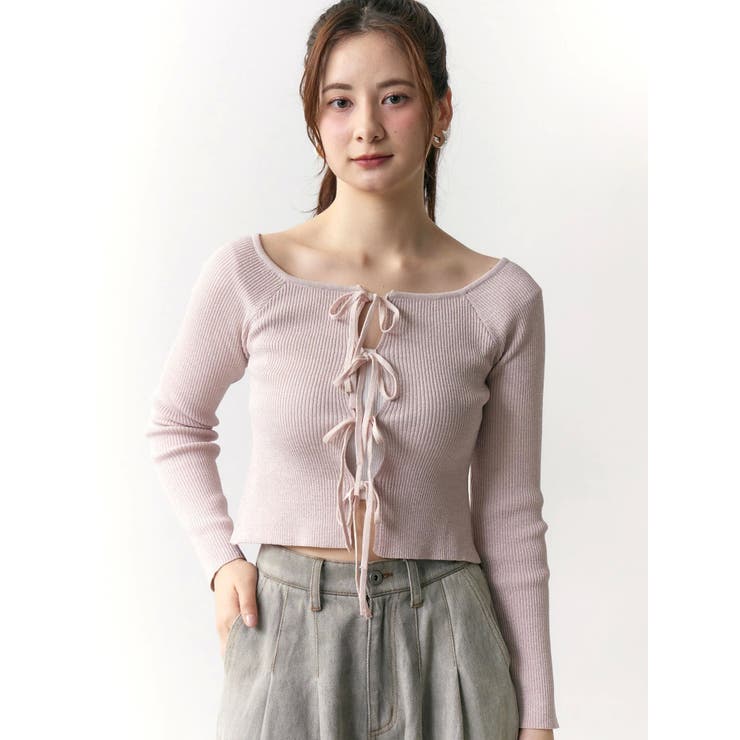 ピンク | ２ＷＡＹリボンラメニット | CALNAMUR