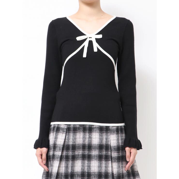 バイカラーリボンニット | CALNAMUR | 詳細画像23 