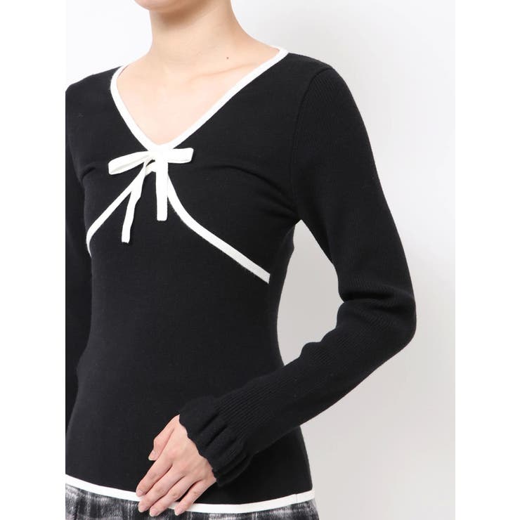 バイカラーリボンニット | CALNAMUR | 詳細画像27 