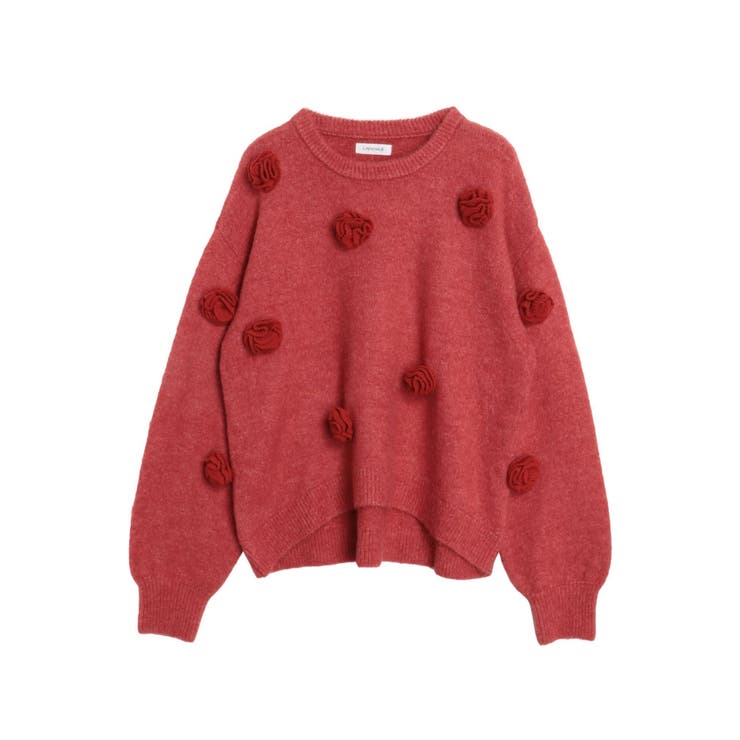 レッド | バラモチーフニット | CALNAMUR