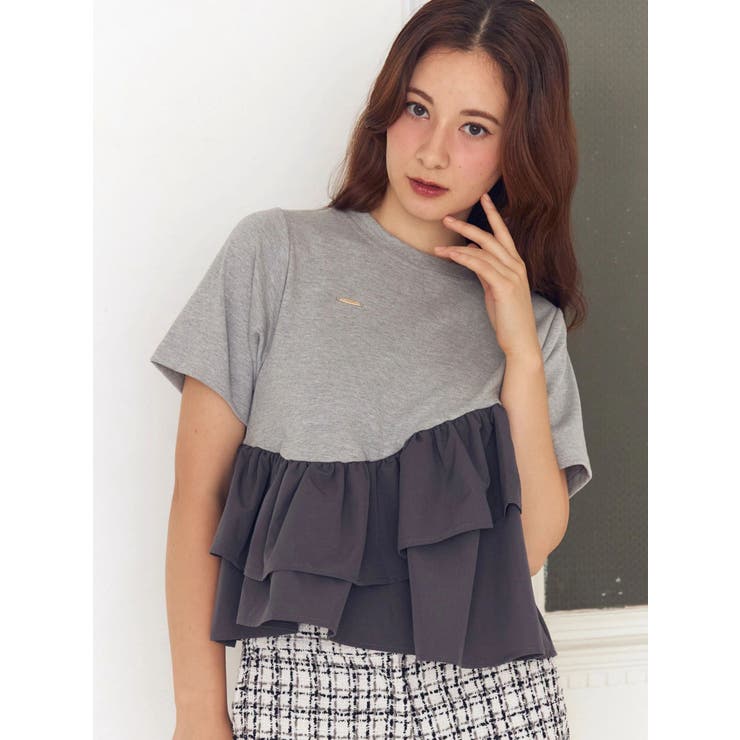 フリルヘムティアードＴシャツ | CALNAMUR | 詳細画像15 