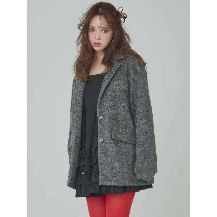 ミニシャギーテーラードコート | CALNAMUR | 詳細画像1 