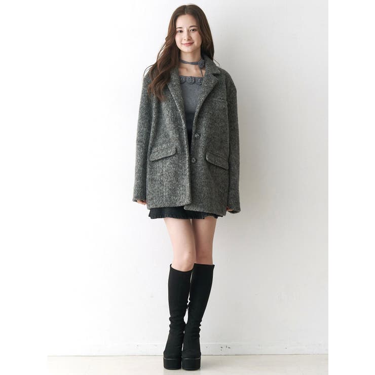 ミニシャギーテーラードコート | CALNAMUR | 詳細画像37 