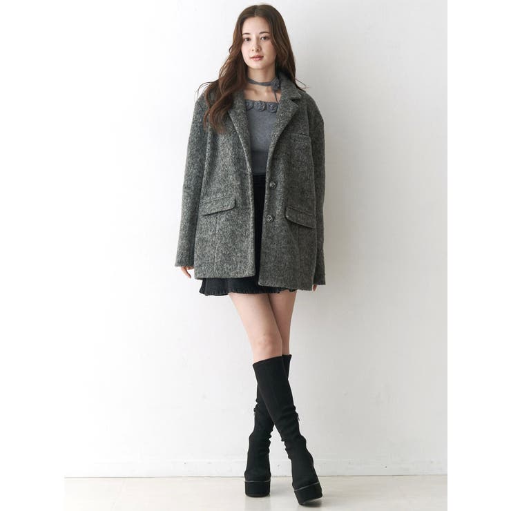 ミニシャギーテーラードコート | CALNAMUR | 詳細画像38 