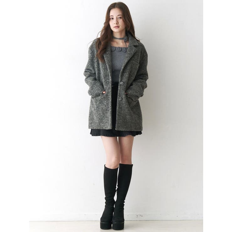 ミニシャギーテーラードコート | CALNAMUR | 詳細画像39 