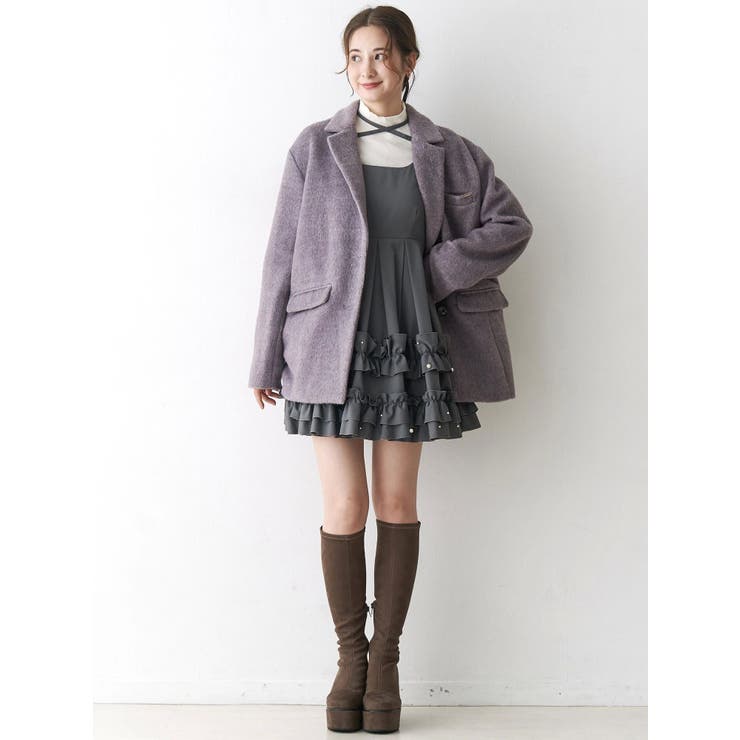 ミニシャギーテーラードコート | CALNAMUR | 詳細画像42 