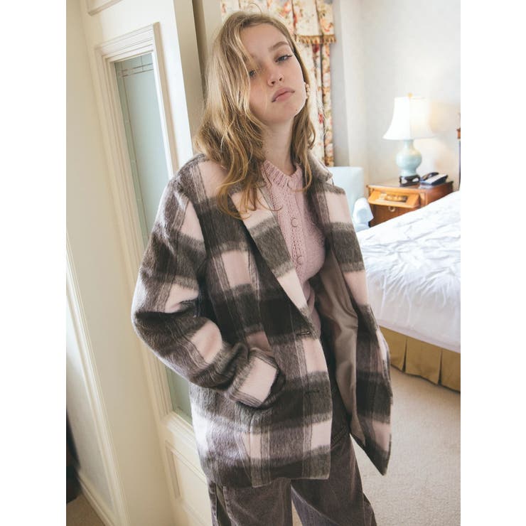 ミックス | ミニシャギーテーラードコート | CALNAMUR