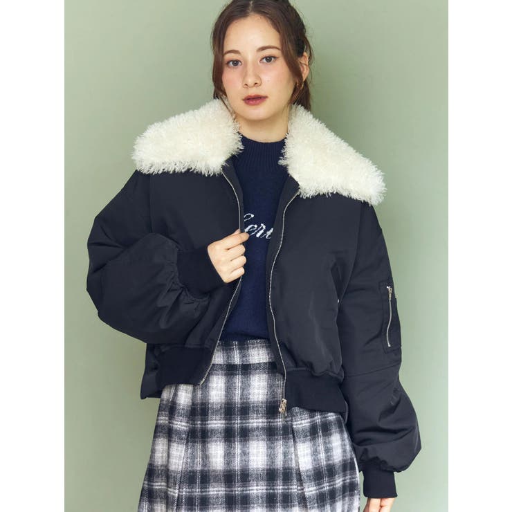 ファーカラーバルーンブルゾン | CALNAMUR | 詳細画像17