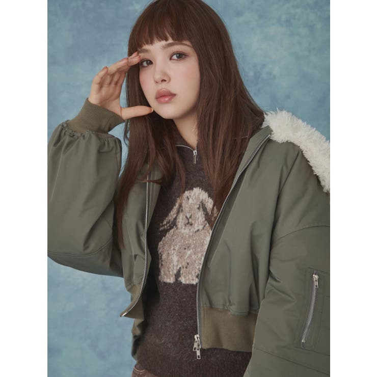 ファーカラーバルーンブルゾン | CALNAMUR | 詳細画像3