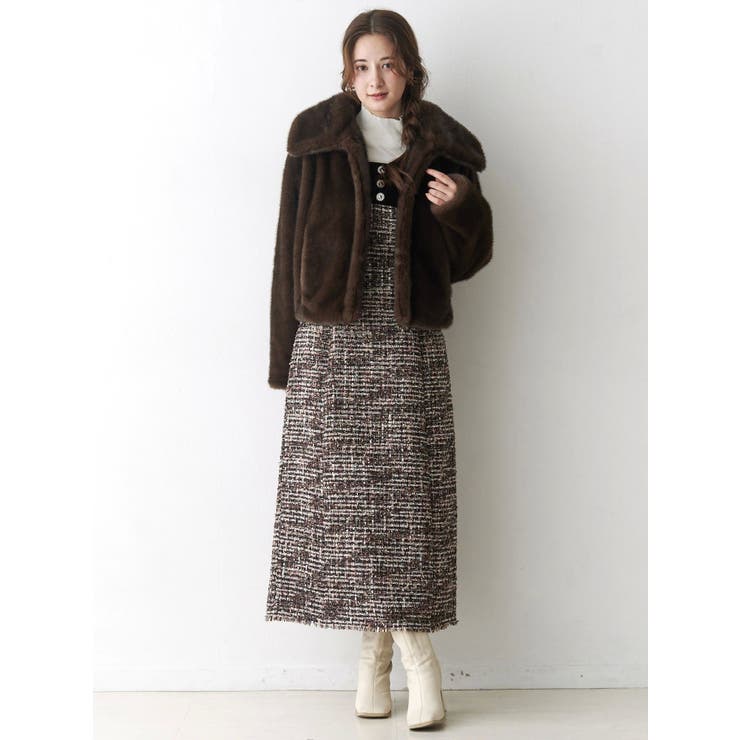 クラシックツイードロングワンピース | CALNAMUR | 詳細画像12 