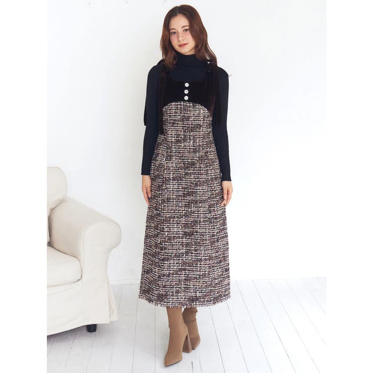 クラシックツイードロングワンピース | CALNAMUR | 詳細画像17 