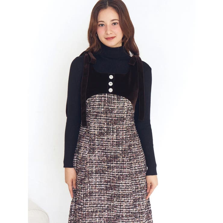 クラシックツイードロングワンピース | CALNAMUR | 詳細画像23 