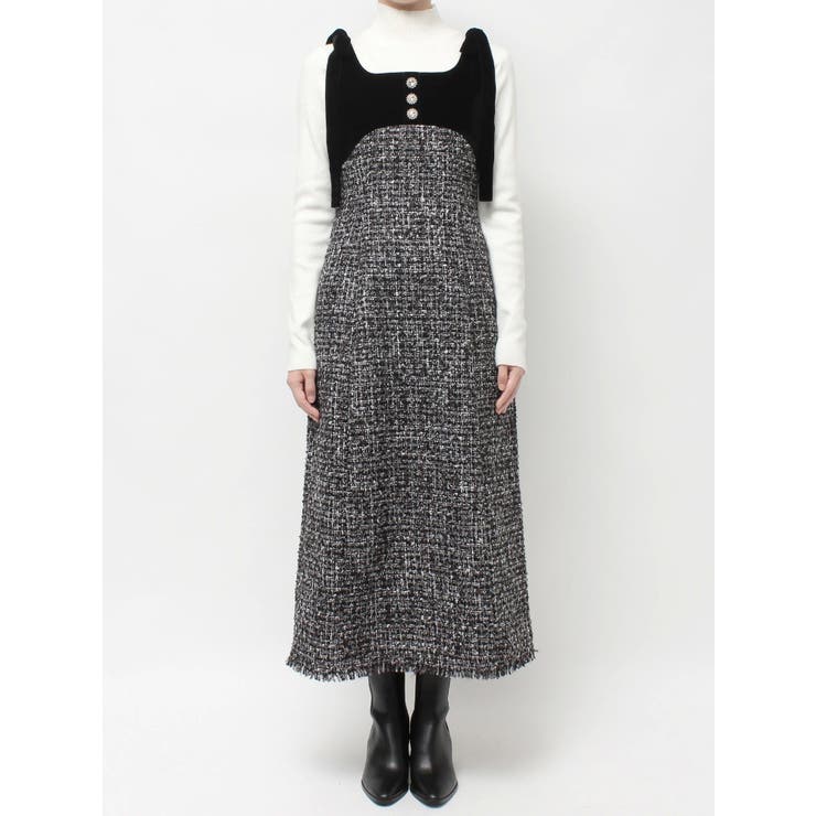 クラシックツイードロングワンピース | CALNAMUR | 詳細画像31 