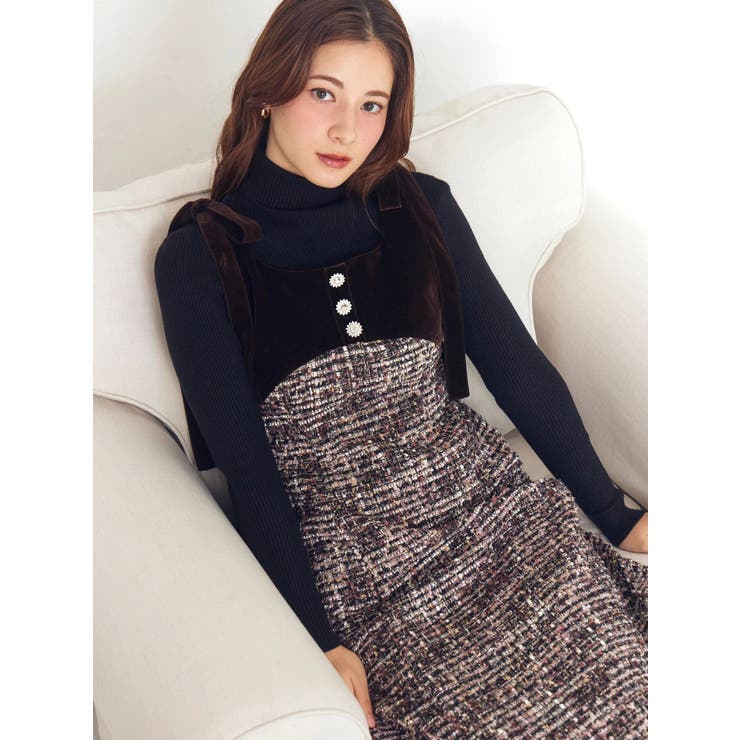 クラシックツイードロングワンピース | CALNAMUR | 詳細画像6 