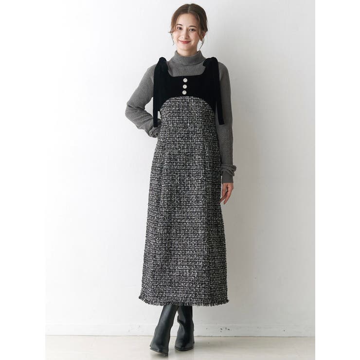 クラシックツイードロングワンピース | CALNAMUR | 詳細画像8 