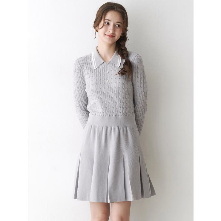 ニットプリーツワンピース | CALNAMUR | 詳細画像1 