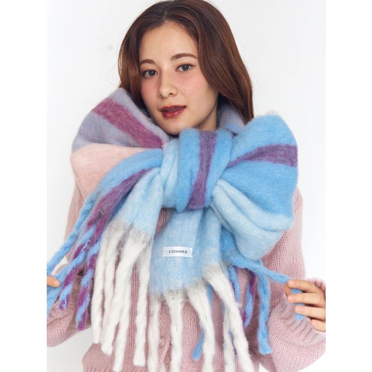 チェック柄大判マフラー | CALNAMUR | 詳細画像11 