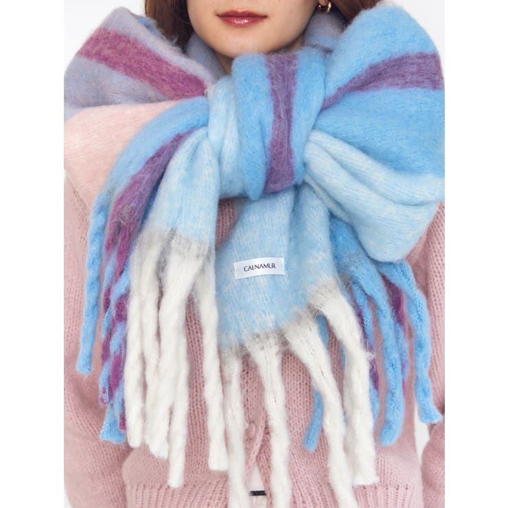 チェック柄大判マフラー | CALNAMUR | 詳細画像12 